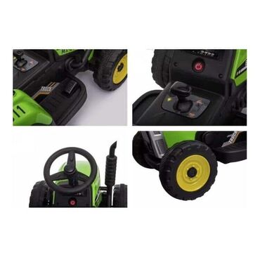 Dečiji električni automobili: Traktor sa prikolicom na akumulator XMX611 Boja:zelena/crvena/plava — 11