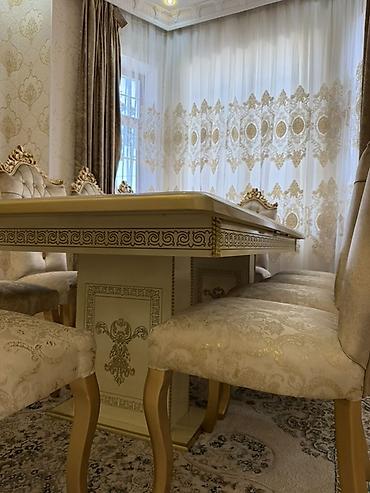 generator az: Klassik üslubda yemək otağı dəsti - Komplekt: düzbucaqlı süfrə (10 — 2