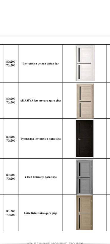 Otaq qapıları: MDF Otaq qapısı 80x205 sm, Yeni, Zəmanətli, Ödənişli quraşdırma