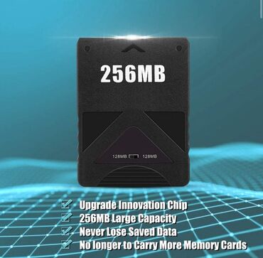 Кабели подключения: Карта памяти 256MB для PlayStation 2 (PS2) - Емкость: 256 МБ