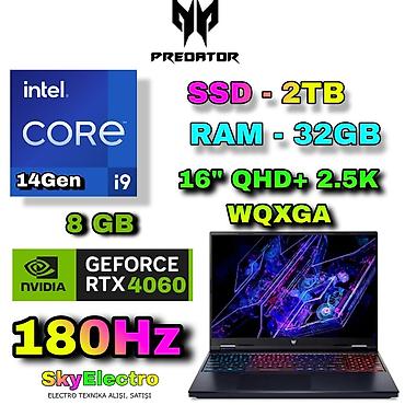 gtx 4060: Yeni Acer Predator, 16 ", Intel Core i9, 2 TB, Ödənişli çatdırılma, Rayonlara çatdırılma, Ünvandan götürmə — 1