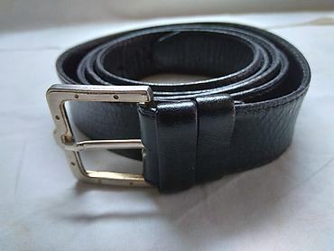 ps nakit ogrlice: Kais muski koza crni 132 cm, sa kopcom sirina 2,5 cm. ocuvan — 1