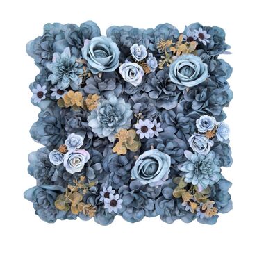 Süni güllər: Dekorativ süni gül paneli – kvadrat modul - Dizayn: sıx çiçək — 10