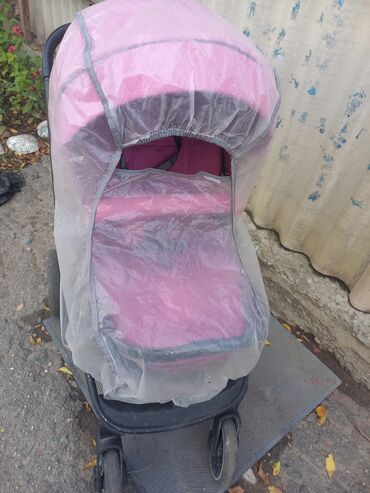 Коляски: Коляска, цвет - Розовый, Б/у — 5