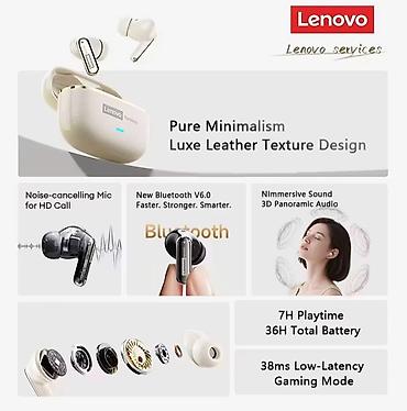 Наушники: Беспроводные вакуумные наушники, Lenovo, Новый — 4