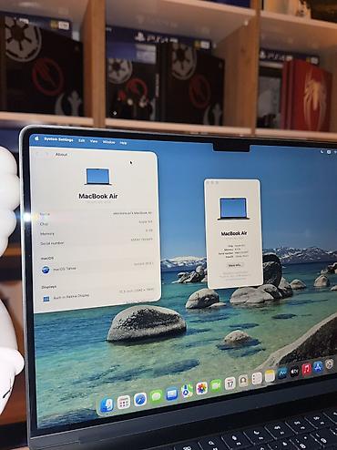mac utu feni: 💻 Apple MacBook Air M3 15” — 8GB / 256GB Böyük 15.3” Liquid Retina — 7