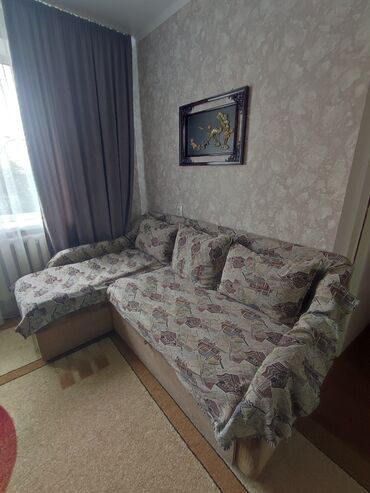 спальный диван бишкек цена: Угловой диван, цвет - Бежевый, Б/у