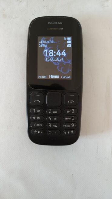 Nokia: Nokia 105 4G, rəng - Qara, Zəmanət, Düyməli, İki sim kartlı