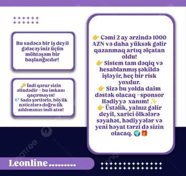Təhsil, elm: Tələbə Evdar və ikinci iş axtaran xanımlar müraciət edə bilərlər iş
