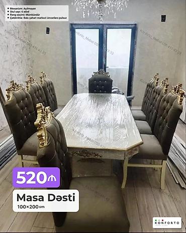 Masa Dəsti – 100×200 sm - Klassik dizaynlı, ornamentli taxta masa və lalafo.az -da Masa Dəsti – 100×200 sm - Klassik dizaynlı, ornamentli taxta masa və