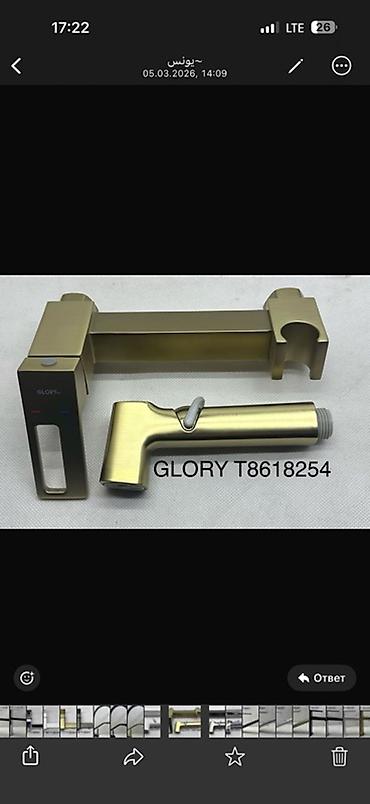 Гигиенический душ: Гигиенический душ GLORY T8618254 с настенным смесителем - Комплект — 1