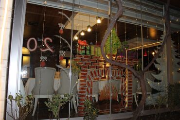 Bayram bəzəkləri: Şüşə vitrinlər üçün Yeni il və qış mövzusunda dekorativ rəsmlər — 6