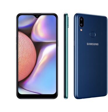 купить ноутбук core i7: Samsung Galaxy A10s, Колдонулган, 32 ГБ, түсү - Көк, 2 SIM