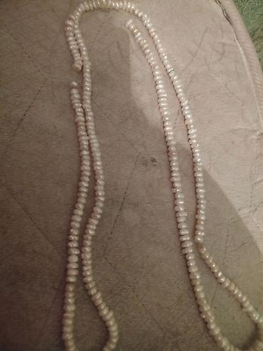 İncili uzun boyunbağı - Material: Təbii görünüşlü xırda, düyünvari