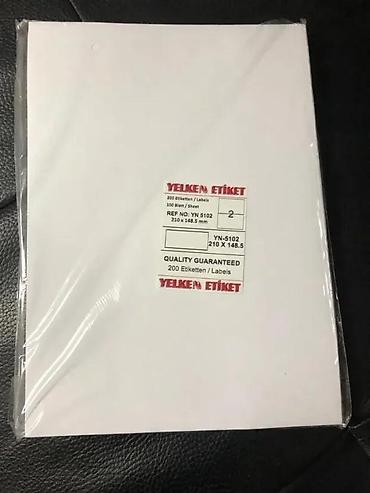 Reklamiranje, štampanje: Samolepljive A4 etikete – Yelken Etiket YN-5102 - Format lista: A4 - — 1