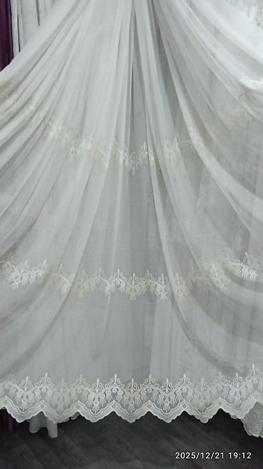 Тюли: Воздушные тюлевые шторы с вышивкой - Материал: легкий полупрозрачный — 4