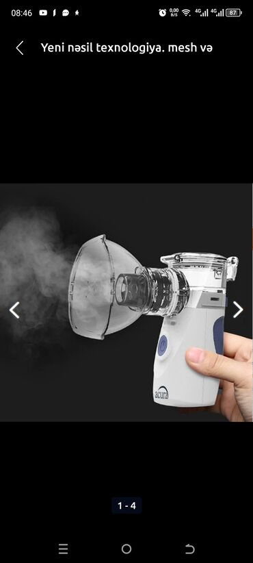İnqalyatorlar, nebulizerlər: Yeni model,daşına bilən nebulayzer-inqalyator. Öz sinfində Satış — 12