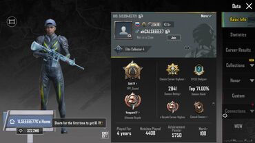 Digər oyun və konsollar: Pubg hesabı Salam Aleykum 65 seviyye Pubg hesabı satılır ucuz