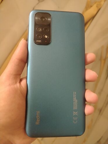 note 11 ikinci el: Redmi Note 11, 64 GB, rəng - Göy, Sensor, Barmaq izi, İki sim kartlı