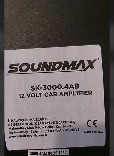 ses yazan: SOUNDMAX SX-3000.4AB – 12V Avtomobil Gücləndiricisi - Model — 3