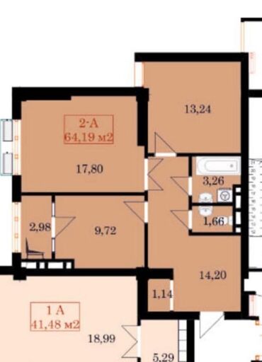 2 комнаты, 65 м², Элитка, 12 этаж, Евроремонт