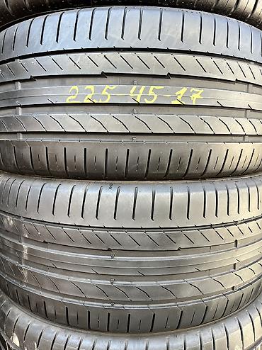 stud 100: Шины 225 / 45 / R 17, Лето, Б/у, Пара, Германия, Continental — 1