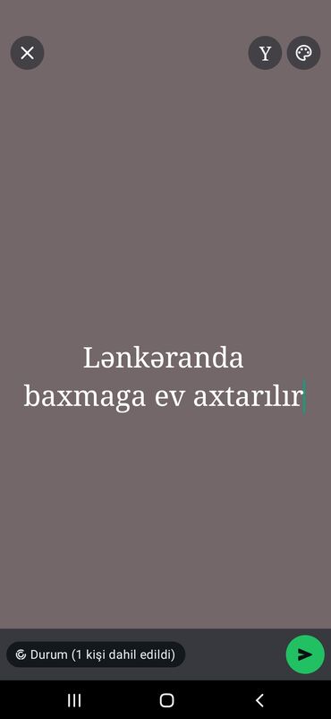 bağ evinə ailə tələb olunur: Salam Lənkəranda qalmaq şərti ilə evə baxırıq ailəli qalınacaq evin