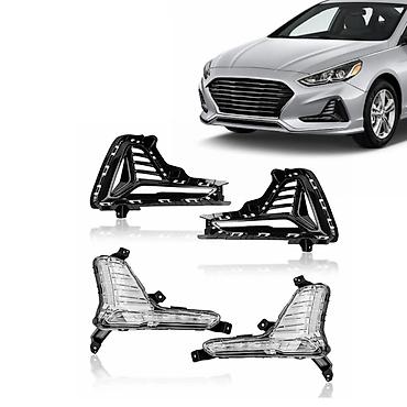 sonata 2012: Комплект противотуманных фар Hyundai 2018 г., Новый, Аналог — 1