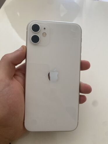 Apple iPhone: IPhone 11, 128 GB, Ağ, Zəmanət, Barmaq izi, Face ID