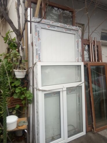 Plastik pəncərələr: İşlənmiş İkiqat şüşə paketi Plastik pəncərə, Еni: 80 sm, Uzunluğu: 156 sm — 17