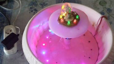 Stol lampaları: Комнатный Мини-фонтан с разноцветной подсветкой — 4