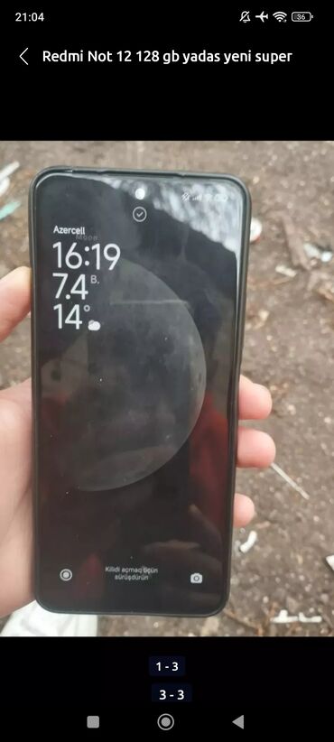 bmw 1 серия 120i steptronic: Xiaomi Redmi Note 12, 128 GB, rəng - Göy, 
 Zəmanət, Barmaq izi, İki sim kartlı