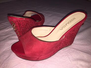 туфли из замша: Туфли 39, цвет - Красный