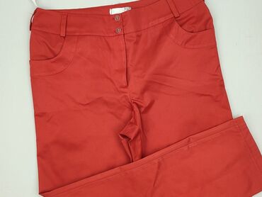 czerwone legginsy push up: Spodnie materiałowe damskie, rozmiar L