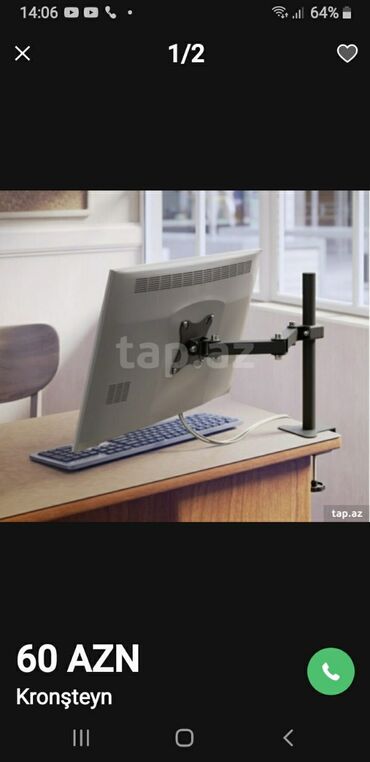 Masaüstü kompüterlər və iş stansiyaları: 17-27 inc ölçülü iki monitor asmaq üçün stolüstü yer tutmayan -da lalafo.az — 7 Masaüstü kompüterlər və iş stansiyaları: 17-27 inc ölçülü iki monitor asmaq üçün stolüstü yer tutmayan — 7