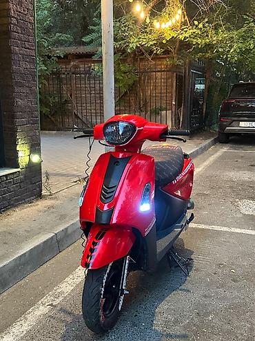 zigzag one 50cc blue: Qırmızı rəngli şəhər skuterı – ZIG ZAG dizaynlı - Rəng: parlaq — 3