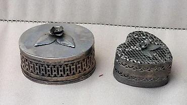 Kutije za odlaganje: Vintage posrebrena kutijica za nakit SRCE plus. Vintage posrebrena — 8