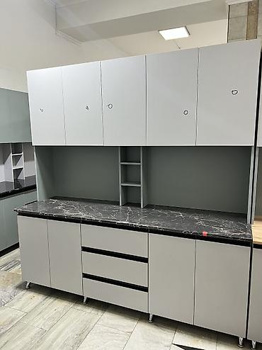 silver kitchen: Кухонный гарнитур, Новый, В рассрочку, ДСП, Бесплатная доставка — 5