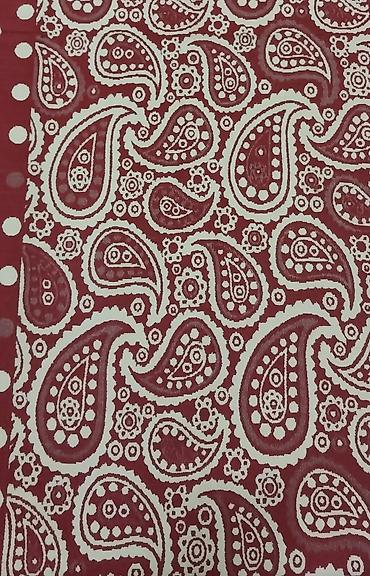 Qadın geyimləri: Şərf buta naxışları ilə, Bordo rəngli şal – paisley və xallı — 7