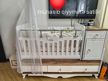 tula: Uşaq beşiyi və komodlu dəst - Rəng: ağ və ağac teksturalı üst səthlər — 2
