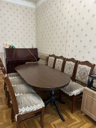 Masa və oturacaq dəstləri: Qonaq otağı üçün, Açılmayan, Oval masa, 8 stul -da lalafo.az — 5 Masa və oturacaq dəstləri: Qonaq otağı üçün, Açılmayan, Oval masa, 8 stul — 5