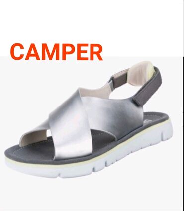 srebrna haljina kakve cipele: Sandals, Camper, 36