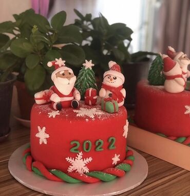 Tortlar: Yeni il mövzusunda bəzədilmiş tortlar - Şən Yeni il dizaynları: qar — 1