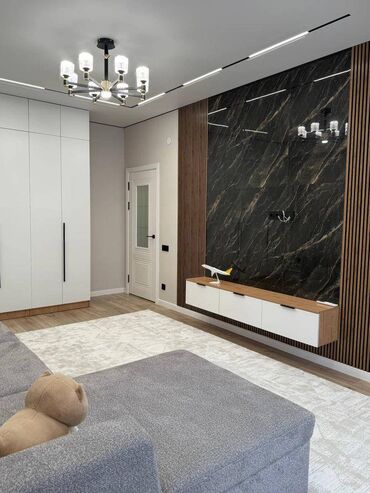 квартиры кок жаре: 1 комната, 48 м², Элитка, 3 этаж, Дизайнерский ремонт