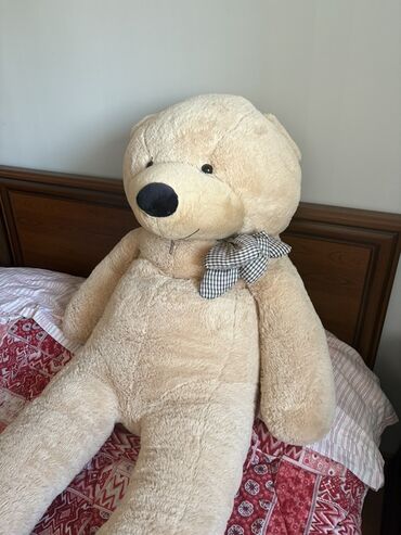 мишка тедди ростовая кукла: Огромный двухметровый плюшевый мишка бежевого цвета. - Высота: 2
