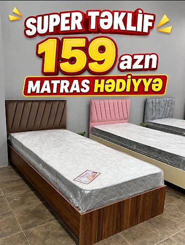 doşəy: Tək nəfərlik çarpayı – matras hədiyyə - Qiymət: 159 AZN (şəkildə — 1