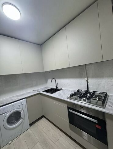 варианты кухонной мебели: 2 комнаты, 50 м², 104 серия, 3 этаж, Евроремонт