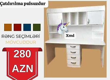 skaf kupe modelleri: Tədris/iş masası üst dolablı model - Geniş iş səthi - Yuxarı hissədə — 1