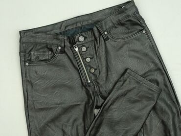 spodnie woskowane house: Material trousers for women, size L