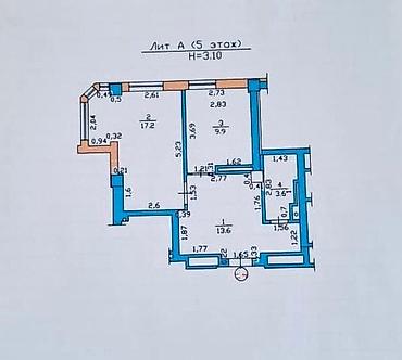 1 bedroom: 1 комната, 44 м², 12 мкр Элитка, 5 этаж, Евроремонт — 2